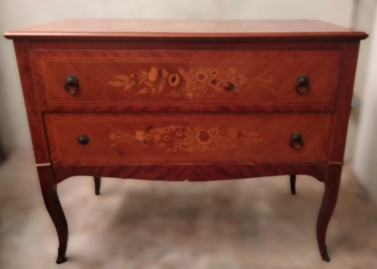 Comò Luigi XV a due cassetti, '700 6